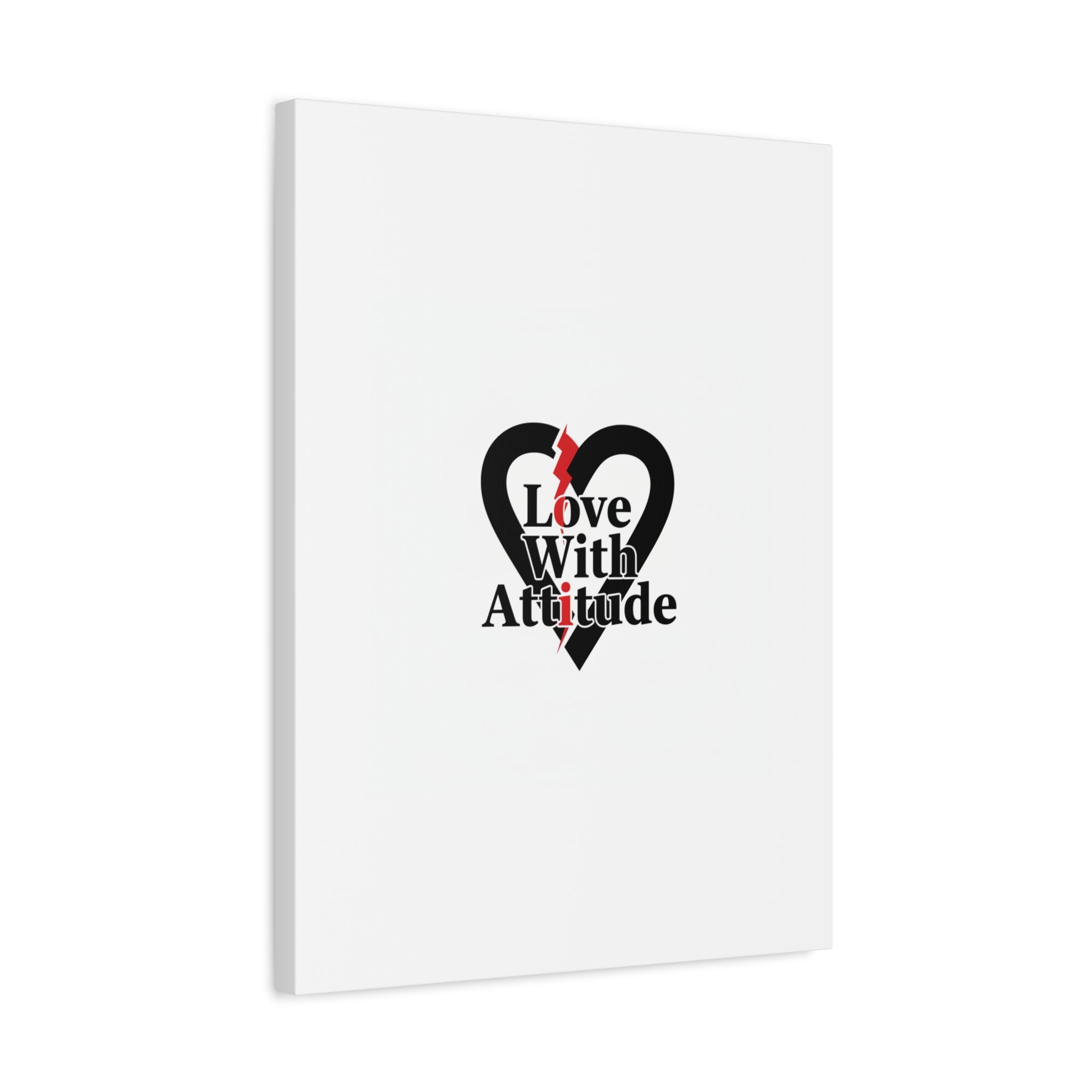 Chain Lightning Heart Canvas | punk heart, minimalist love icon