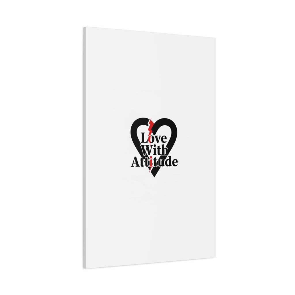 Chain Lightning Heart Canvas | punk heart, minimalist love icon