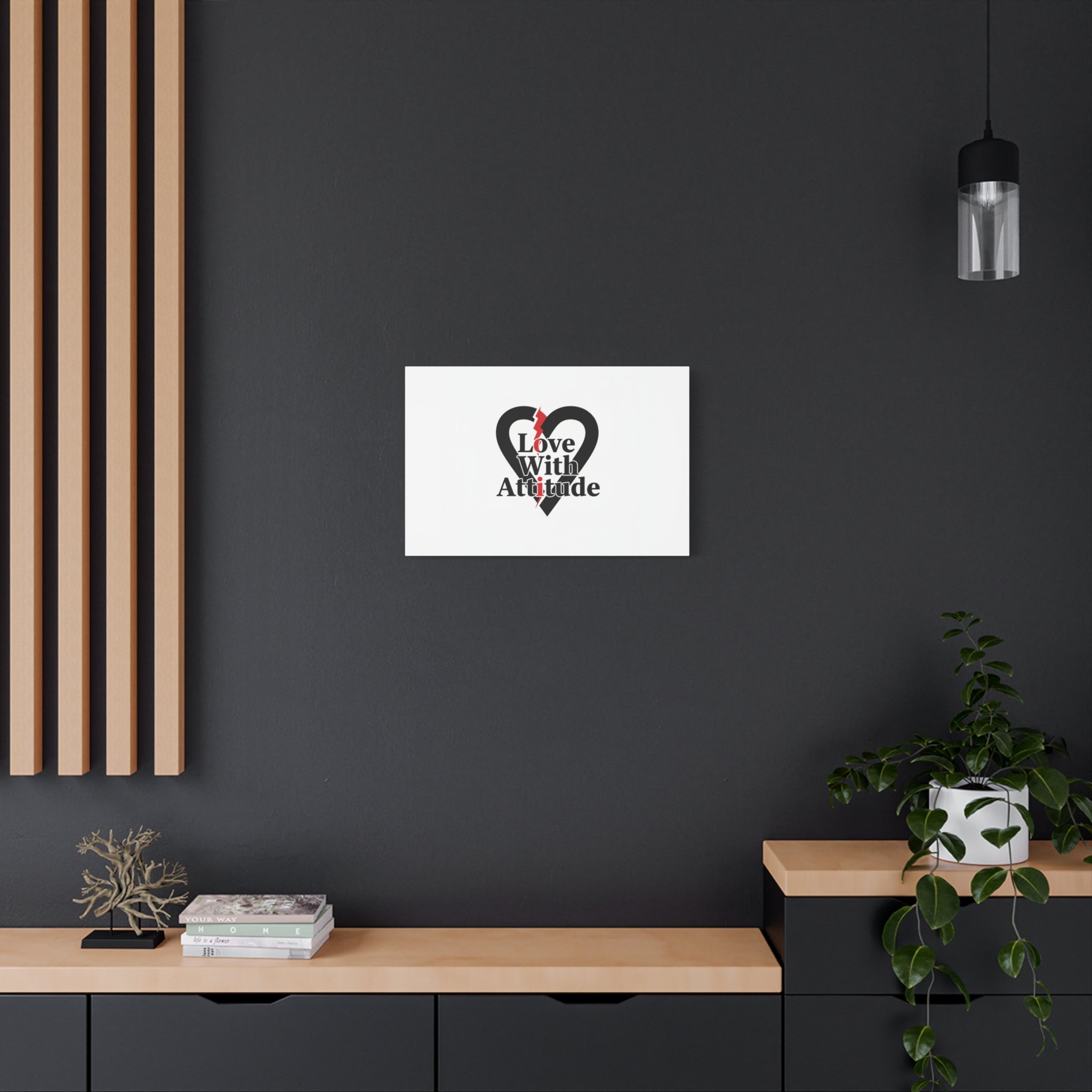 Chain Lightning Heart Canvas | punk heart, minimalist love icon