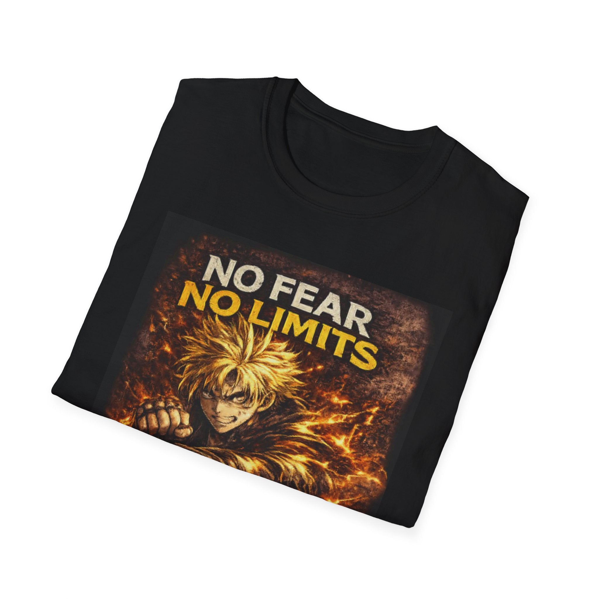 Lev No Fear No Limits T-Shirt — Anime Flame Fighter Graphic Tee