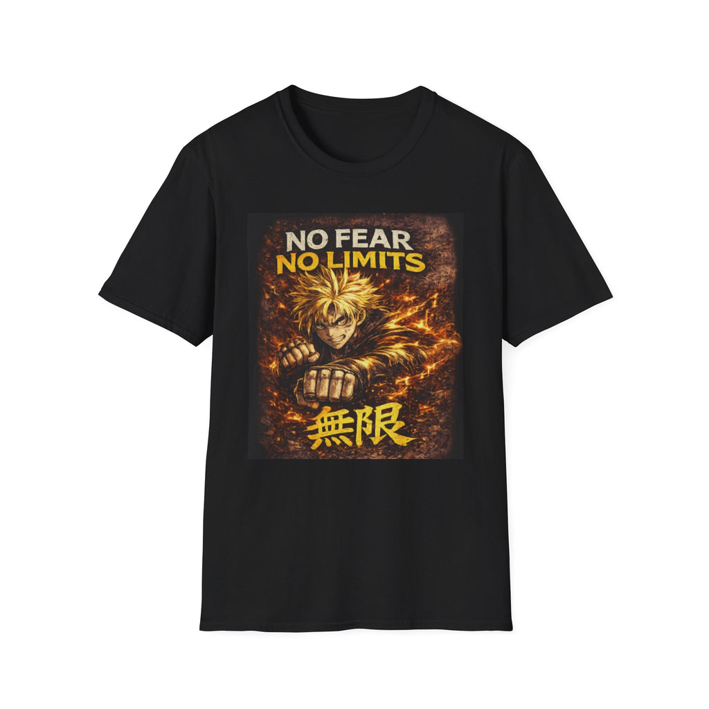 Lev No Fear No Limits T-Shirt — Anime Flame Fighter Graphic Tee