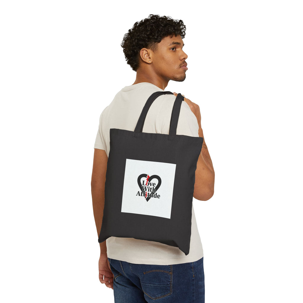 Chain Heart Graphic Tote | Modern Heart Design, Minimalist Punk Love Icon