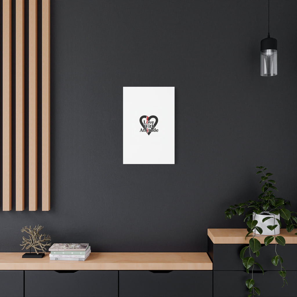 Chain Lightning Heart Canvas | punk heart, minimalist love icon