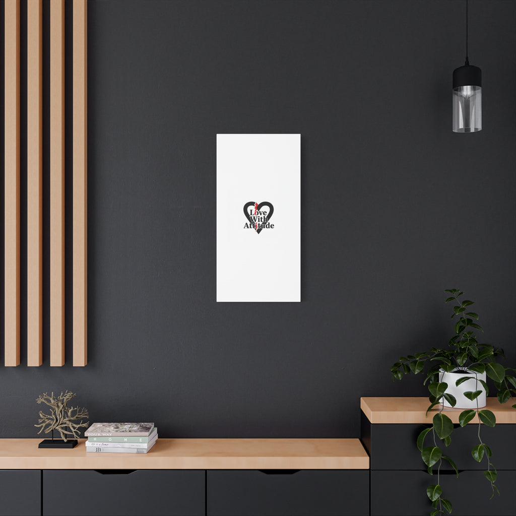 Chain Lightning Heart Canvas | punk heart, minimalist love icon