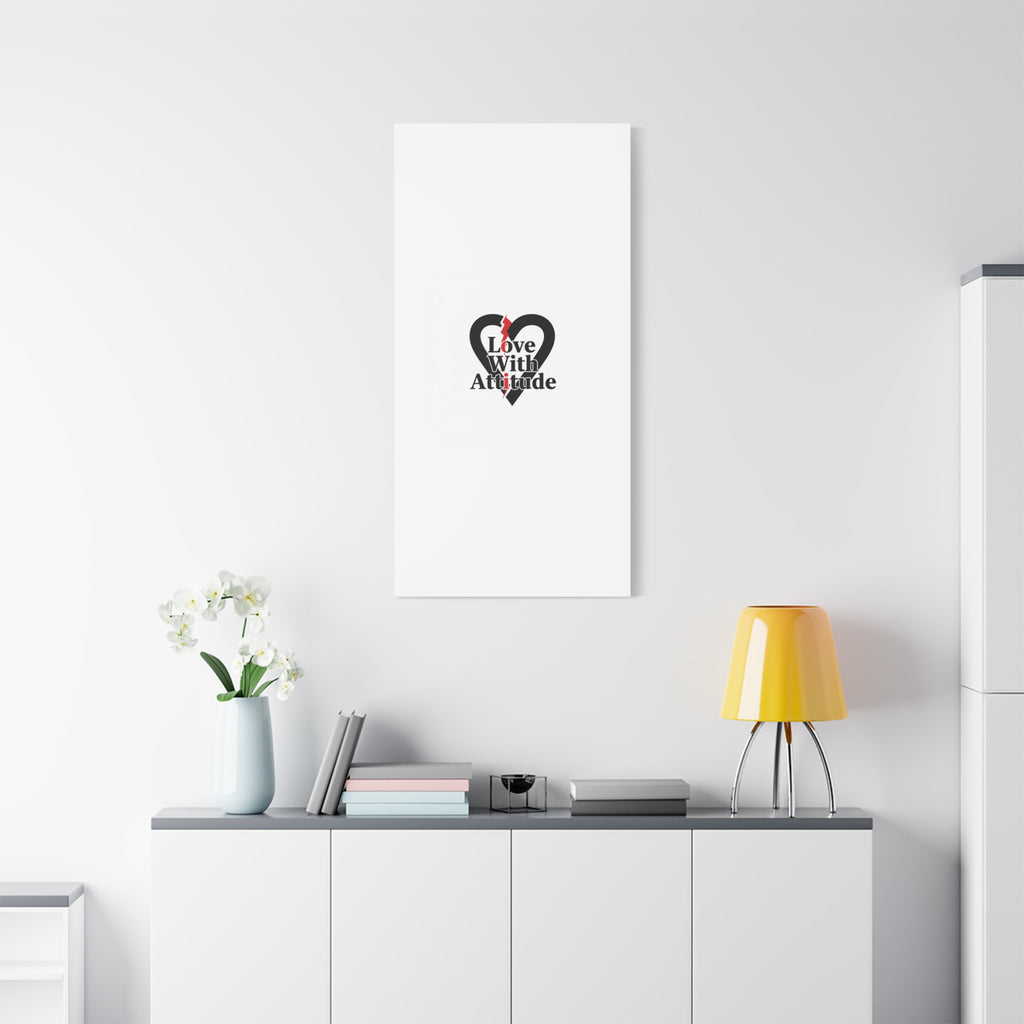 Chain Lightning Heart Canvas | punk heart, minimalist love icon