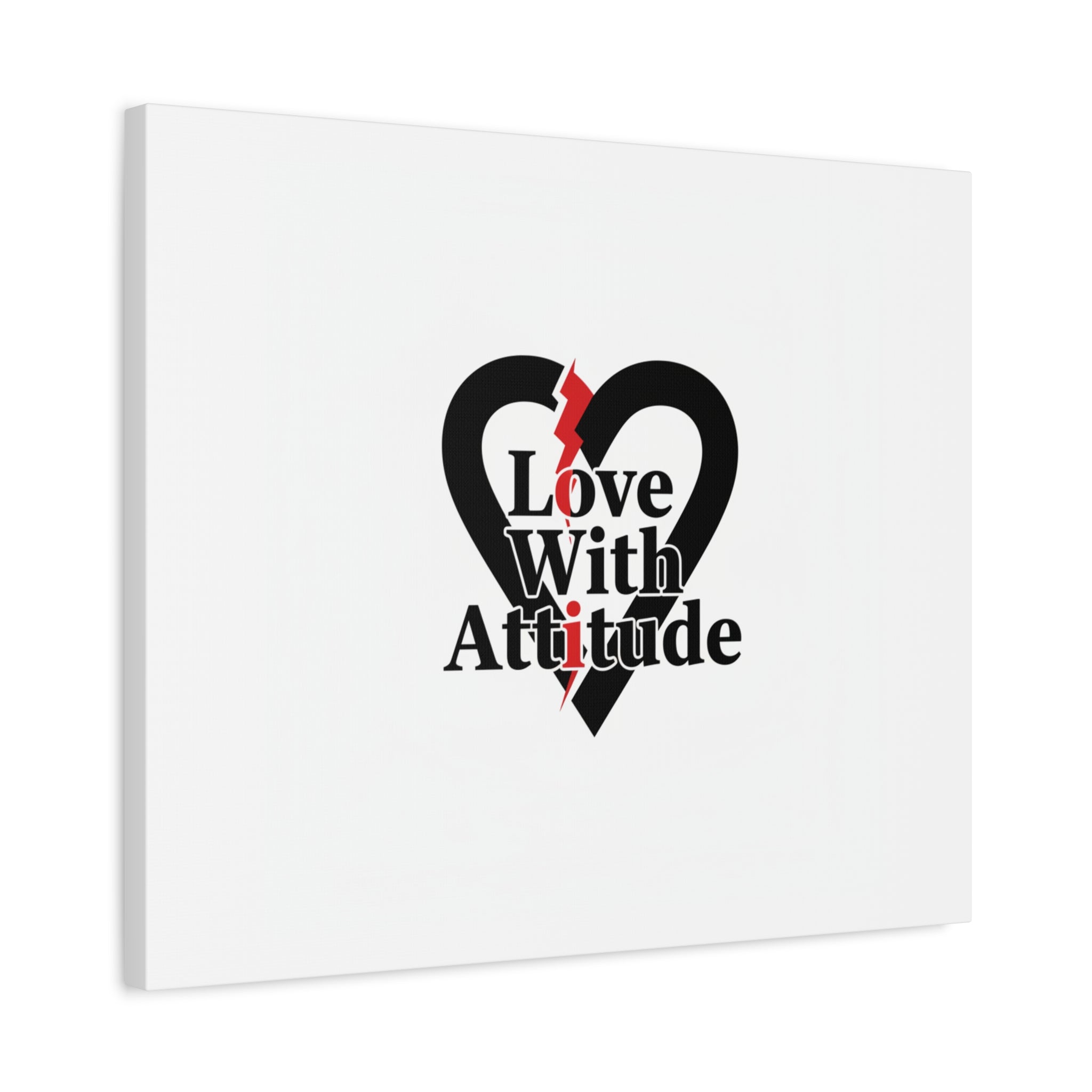 Chain Lightning Heart Canvas | punk heart, minimalist love icon